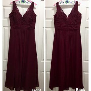 Burgundy/Wine Bridesmaids Dress - Christina Wu